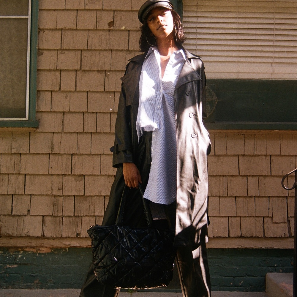 Vegan Leather Trenchcoat